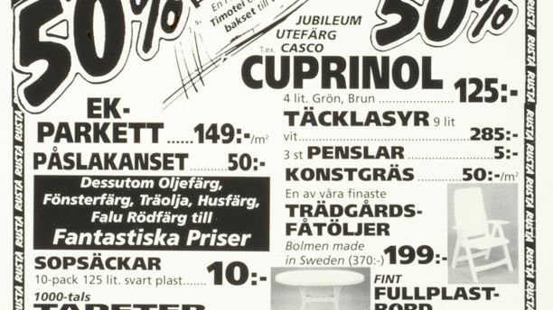 Annons 1991 5 års jubileum