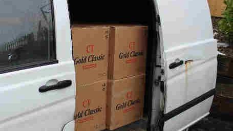 Op Quadrant Illegal cigarettes loaded in van