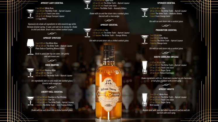 The Bitter Truth Apricot Liqueur Cocktail Recipes