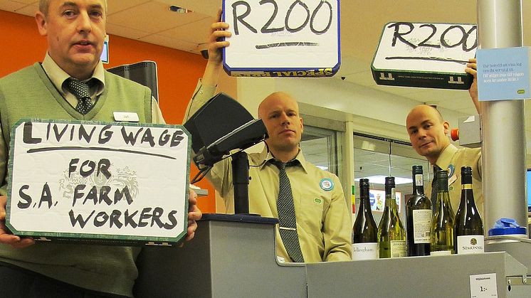 Kampanjen Rättvis Vinhandel stöder strejkkraven i Sydafrika