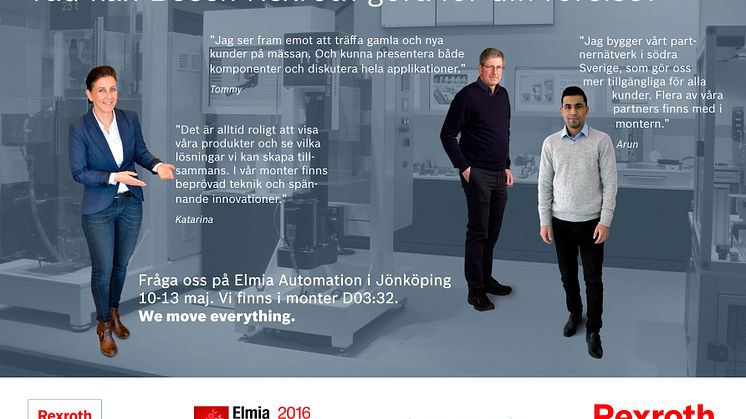 Verklighetens Industri 4.0 står i fokus hos Bosch Rexroth på Elmia Automation
