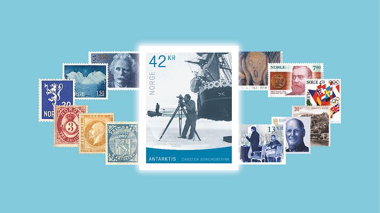 Karusellen viser eksempler på frimerker Posten har gitt ut siden 1855.