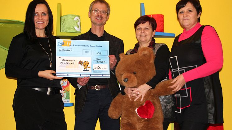 Städtische Werke Borna spenden für das Kinderhospiz Bärenherz