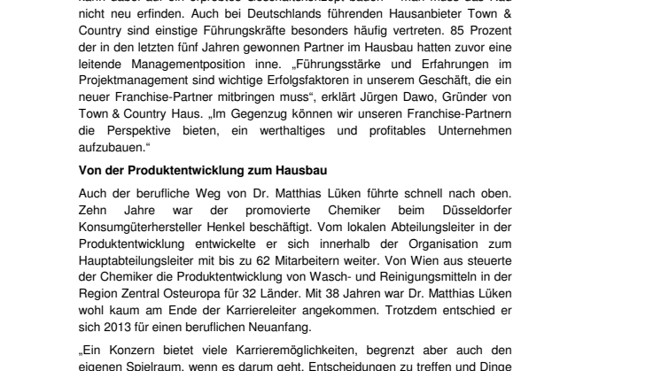 Führungskräfte setzen auf Franchise