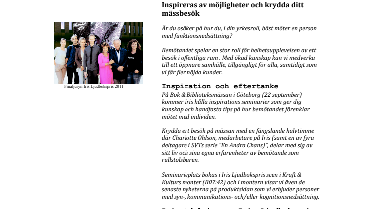 Inför Bok & Biblioteksmässan -ett professionellt bemötande ger nöjda kunder