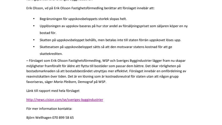 Förslag för en förändrad reavinstbeskattning