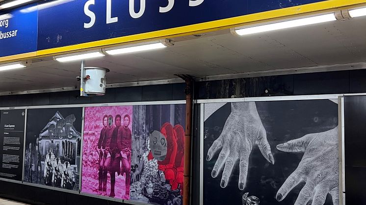 Eric Magassa Slussen Foto Carin Fahlen skylt