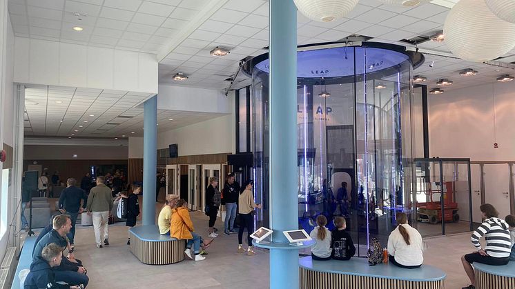 Flygtunnel på LEAP Fly & Padel center i Malmö