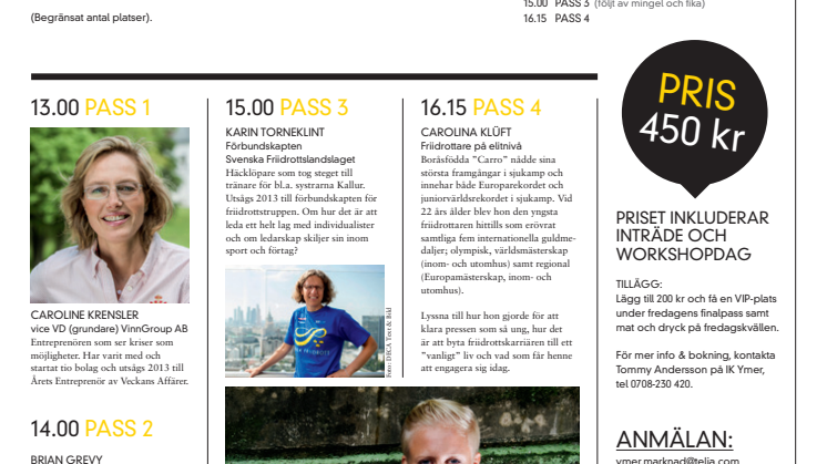 Glöm inte att anmäla er senast 27 augusti till Friidrotts-SM2013 tävlingar & workshop 30 aug 