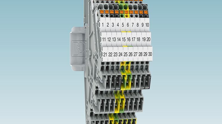 Pluggable terminal blocks with Push-in connection and diagonal design