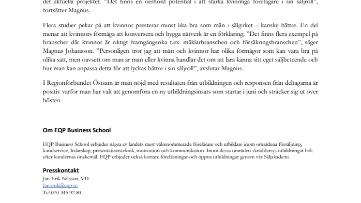 Är det värt att satsa på kvinnliga säljare?