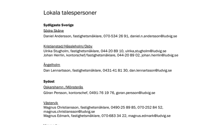 Talespersoner Skogsmarkspriser - halvår 2020