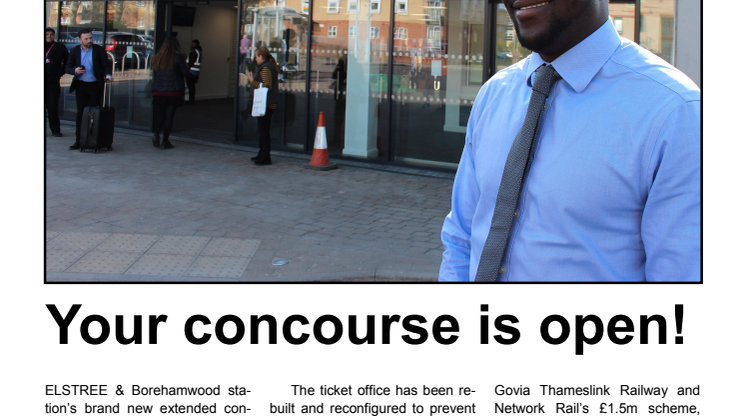 New station concourse opens at Elstree & Borehamwood