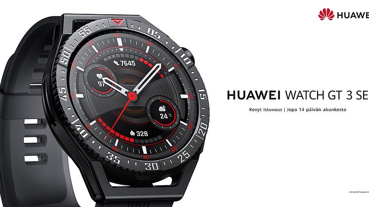 Kevyt ja monipuolinen kello kahden viikon akunkestolla – Huawei Watch GT 3 SE saapui Suomeen