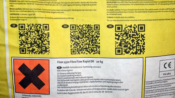 Skanna QR-koden till produktinformationen