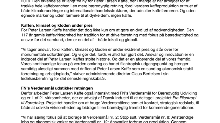 Bæredygtig innovation betaler sig for traditionsrig kaffevirksomhed