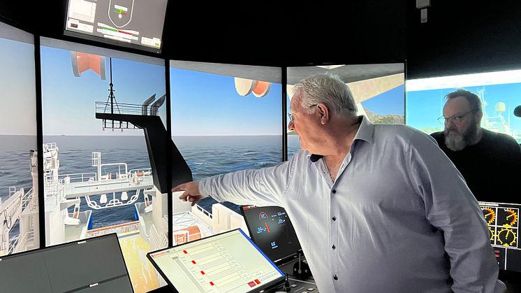 The photo is taken at a demonstration on April 30th at Nordland Vocational School with NN demonstrating the new purse seine functionality. 