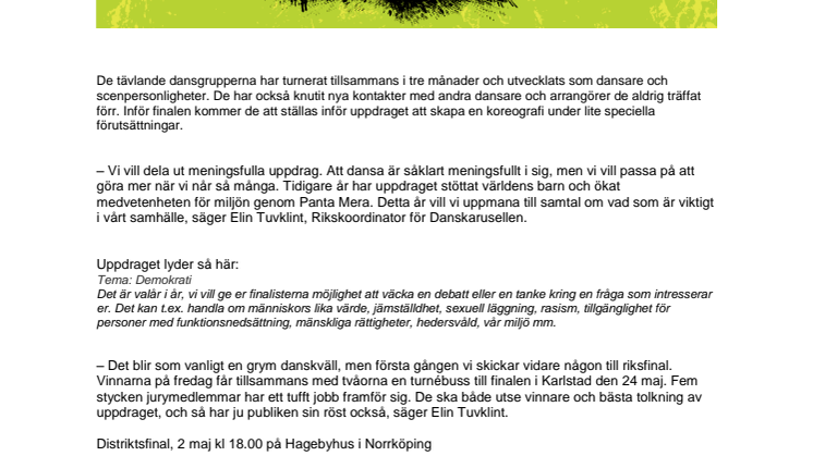 Uppdrag demokrati i Danskarusellens final i Östergötland