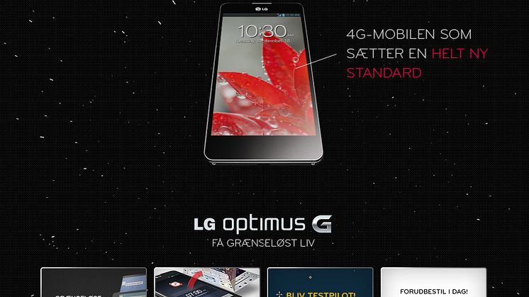 LG SØGER KREATIVE TESTPILOTER TIL SUPERTELEFONEN OPTIMUS G