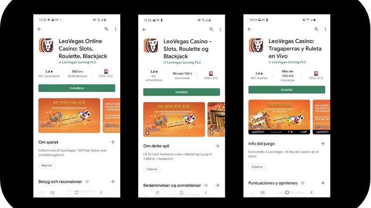 LeoVegas app is now available on Google Play Store in Sweden, Denmark, and Spain.