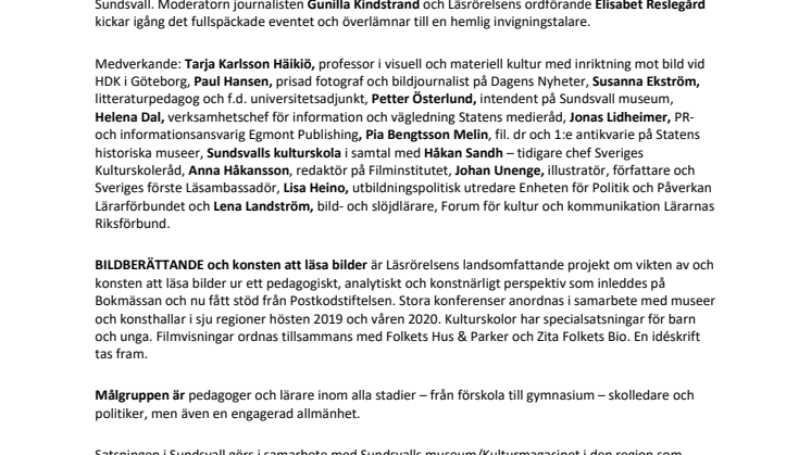 Konferensprogrammet klart för BILDBERÄTTANDE i Sundsvall 