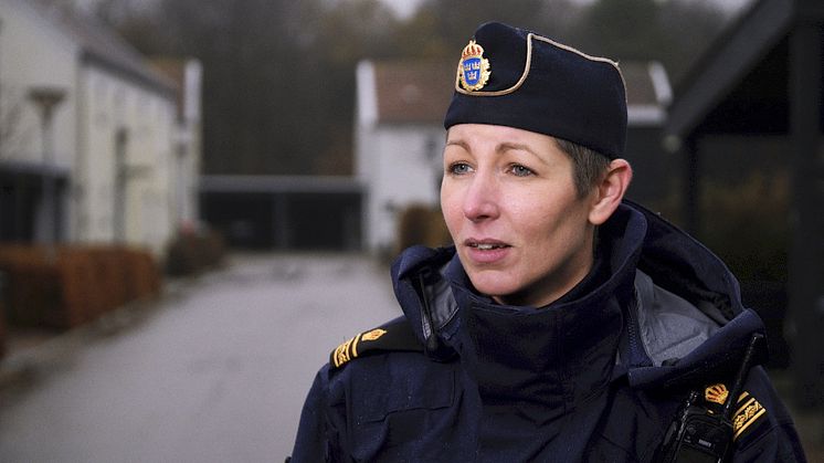 Polisinspektör Malin Rantzow är en av dem som medverkar i kampanjfilmerna mot bostadsinbrott. 