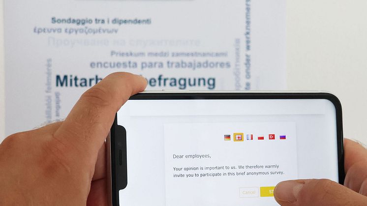 Erstmals wurde die Mitarbeiterbefragung in sechs Sprachen angeboten, um eine hohe Beteiligung und Verständlichkeit zu erreichen.