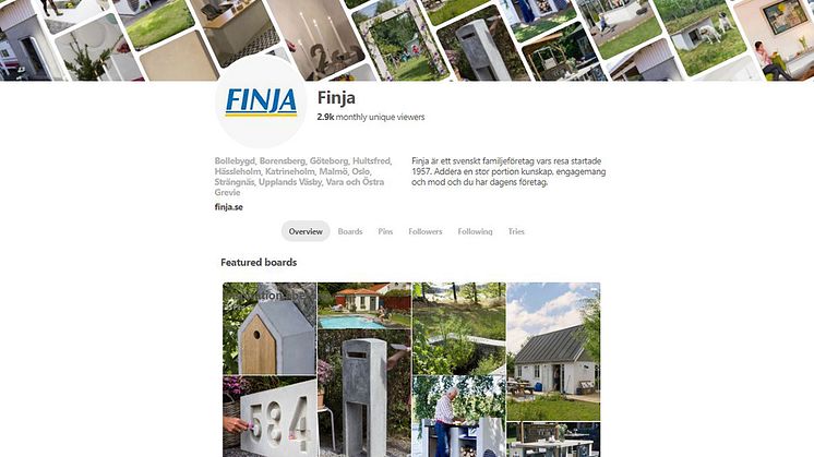 Vi flyttar in på Pinterest