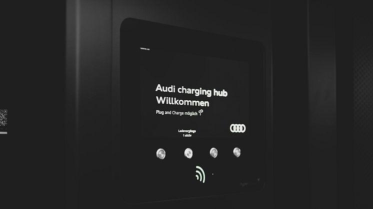 Audi charging hub hvor ladeplads kan reserveres