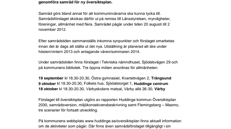 Var med och påverka Huddinges utveckling