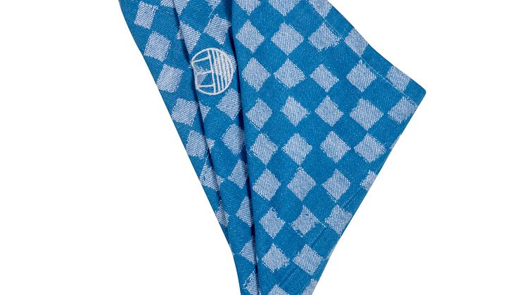 COTTON NAPKIN CHECKI 2 PCS/SET blue - BYON SS22 