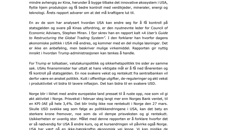 makrorapport mars 25