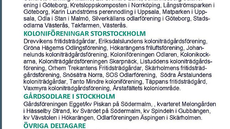 Vi som deltar i festivalen