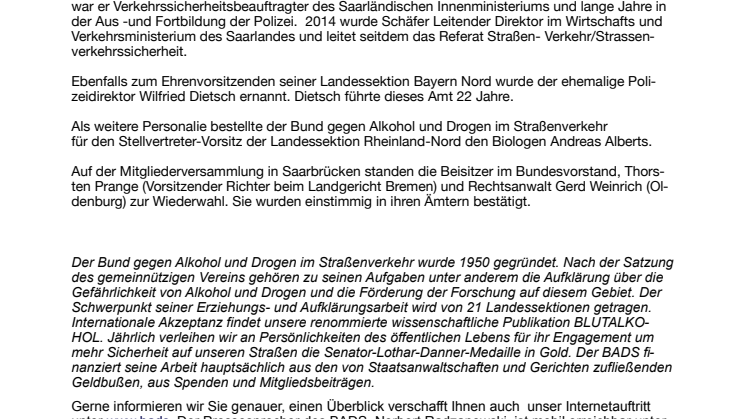 Neuer Landesvorsitzender im BADS-Saar