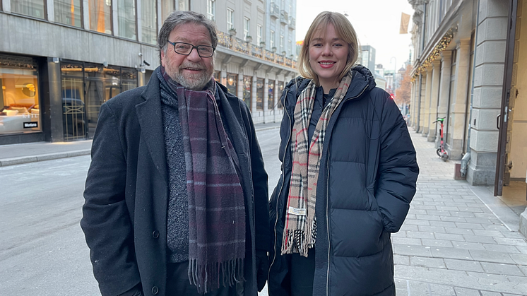 Øivind Pedersen, styreleder i Norske Festivaler og Siri Haugan Holden, daglig leder i Norske Kulturarrangører. Foto: Olivia Voster