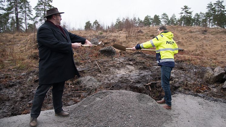 Första spadtaget för Lyra, Örebro kommuns nya vattenreservoar! 