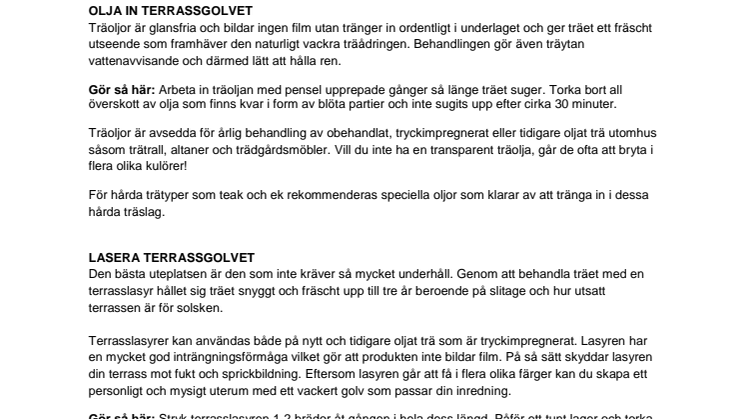 Så här fixar du terrassgolvet
