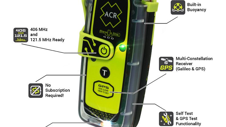 Hi-res image - ACR Electronics - The new ACR Electronics ResQLink 400 Personal Locator Beacon
