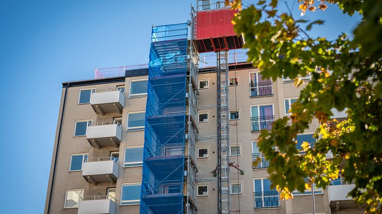 Klockarvägen7 bygghiss