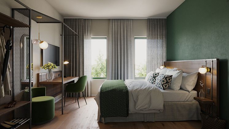 Hotellet kommer att rymma 93 snyggt inredda rum med allt från mindre dubbelrum till familjerum och sviter. Här ingår även ett gym och relaxavdelning med bastu samt ett spabad utomhus.