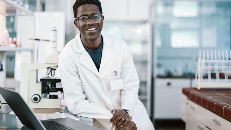 Enjoying the day in the lab