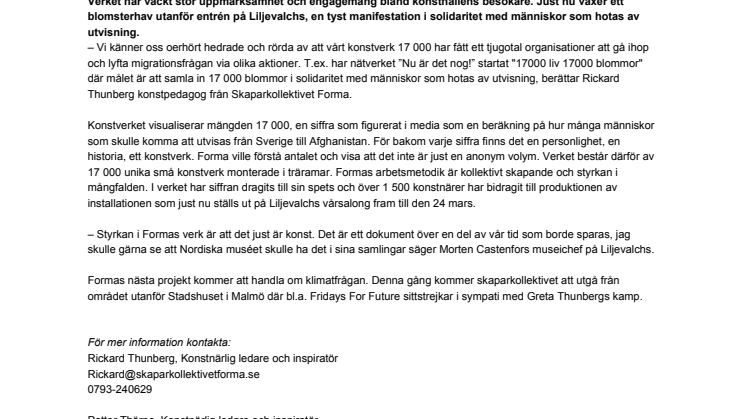  Konstverk på Liljevalchs skapar engagemang kring utvisningar