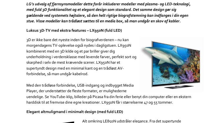 Forårets hjemmebiograf fra LG