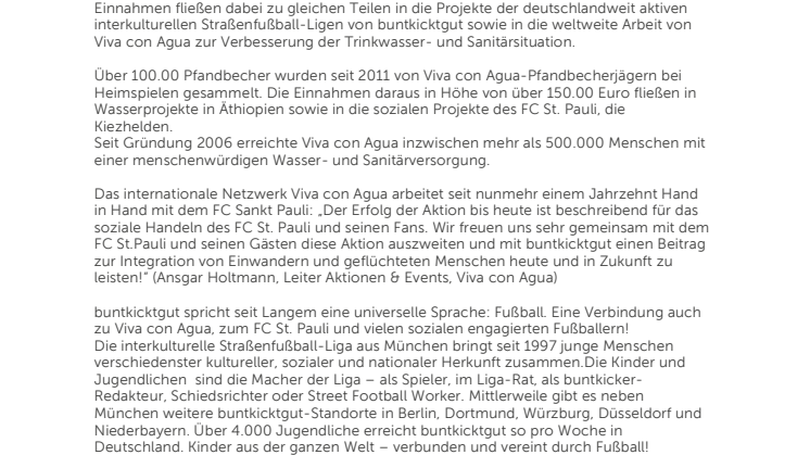 Fußball & Wasser für alle - der sozialste Gästeblock der Liga