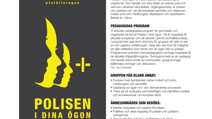 Polismuseet - gratis skolvisning i  Polisen i dina ögon
