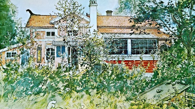 ”Det är resultatet av pysslande med stugan, jag nu i bild vill visa för er andra, av vilka somliga ha större stugor än jag har, och somliga endast luftslott", skrev Carl Larsson.