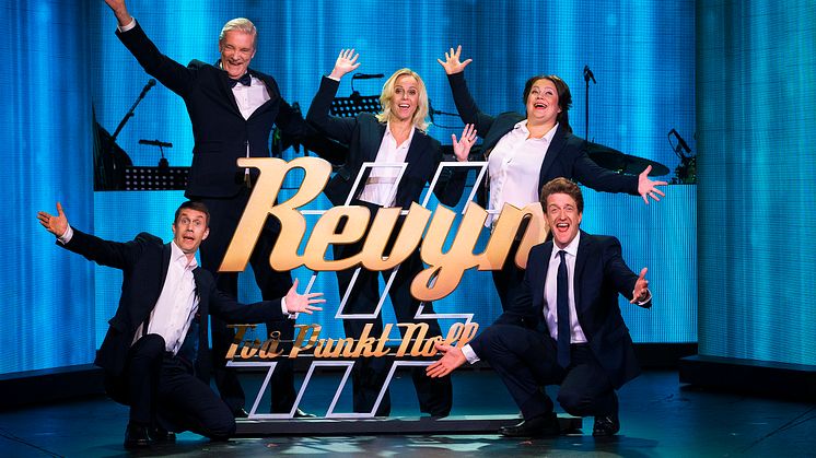Premiärkväll för ”#Revyn2.0” med Annika Andersson, Claes Månsson, Jessica Heribertsson, Ola Forssmed, Mikael Riesebeck på Lisebergsteatern!
