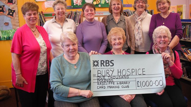 Crafty library users’ ‘grand’ gift to Bury Hospice