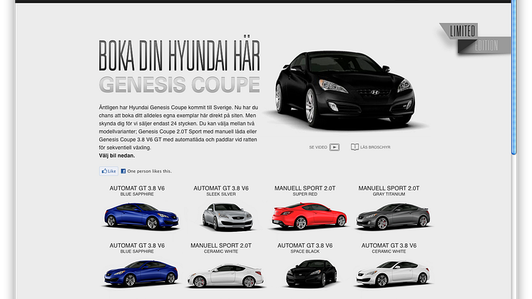 Hyundai lanserar ny sportcoupé med försäljning via nätet