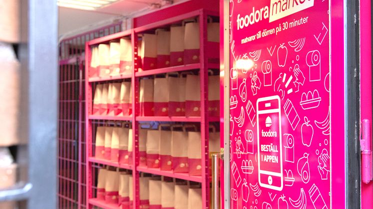 foodora market fyller ett år - slår rekord efter rekord
